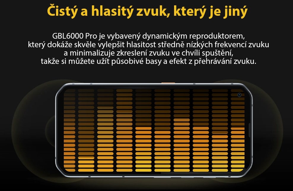 Odolný telefon iGET Blackview GBL6000 Pro reproduktory zvuk